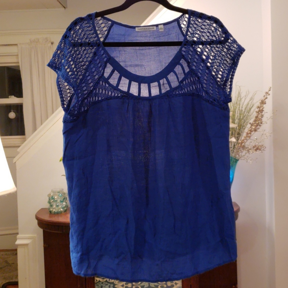 Royal Blue Top -Size Large